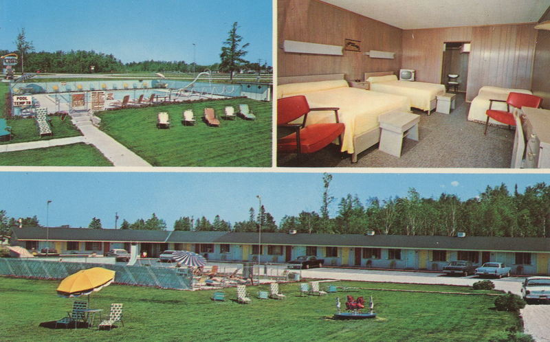 Bel-Aire Motel (Great Lakes Inn, Bel Aire Motel) - Vintage Postcard (newer photo)